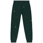 Boys Green Logo Joggers, 1, hi-res