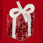 فستان بنات تول باللون الأحمر, 1, hi-res