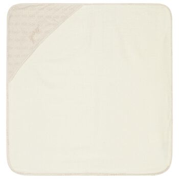 Beige Logo Baby Hooded Towel