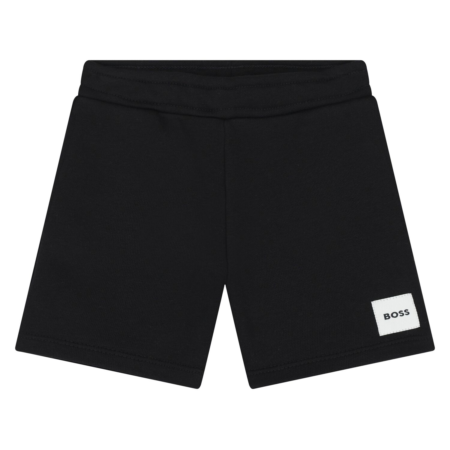 Younger Boys Black Logo Shorts, 2, hi-res