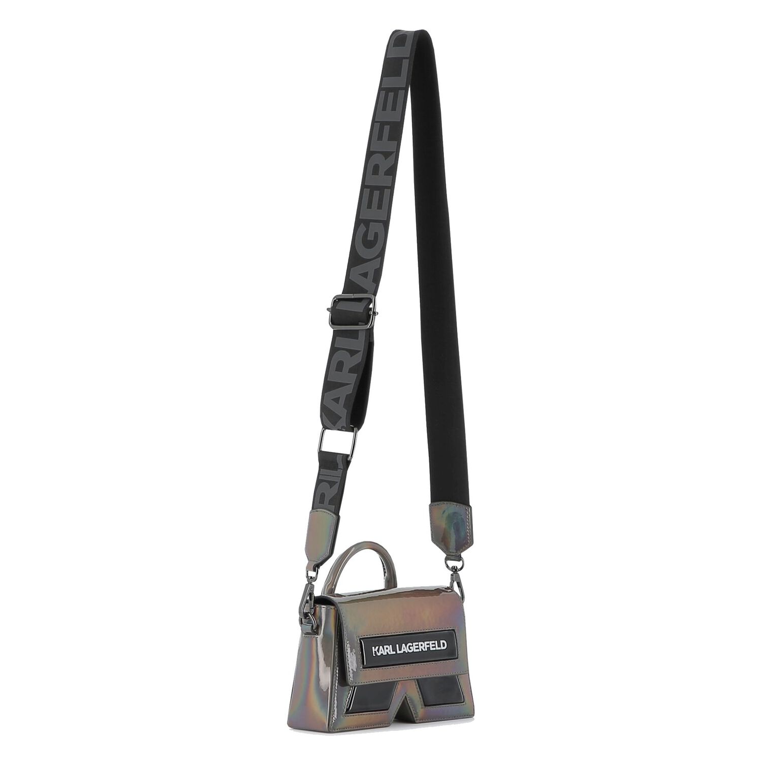 Girls Beige and Black Logo Handbag, 1, hi-res