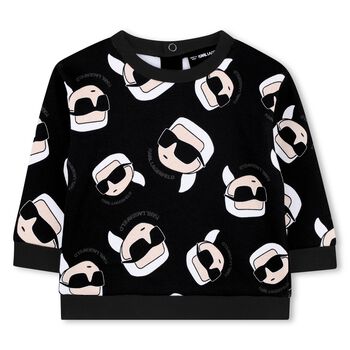 Younger Boys Black Ikonik Karl Sweatshirt
