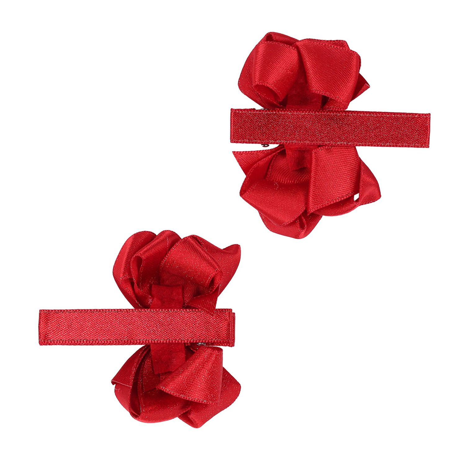 Girls Red Bow Hairclips ( 2 Pack ) , 1, hi-res
