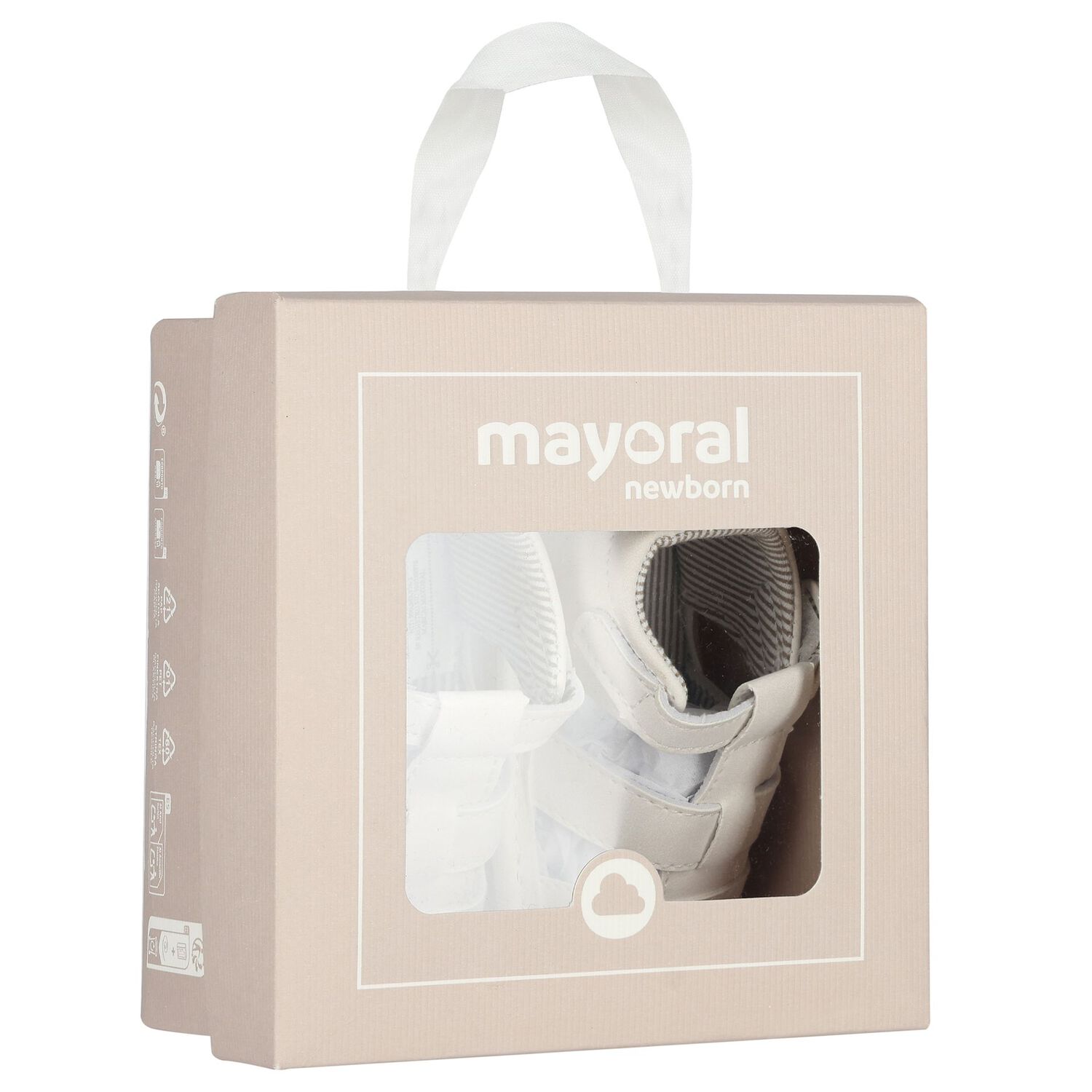 صندل أولاد  بالشعار باللون العاجي, 2, hi-res