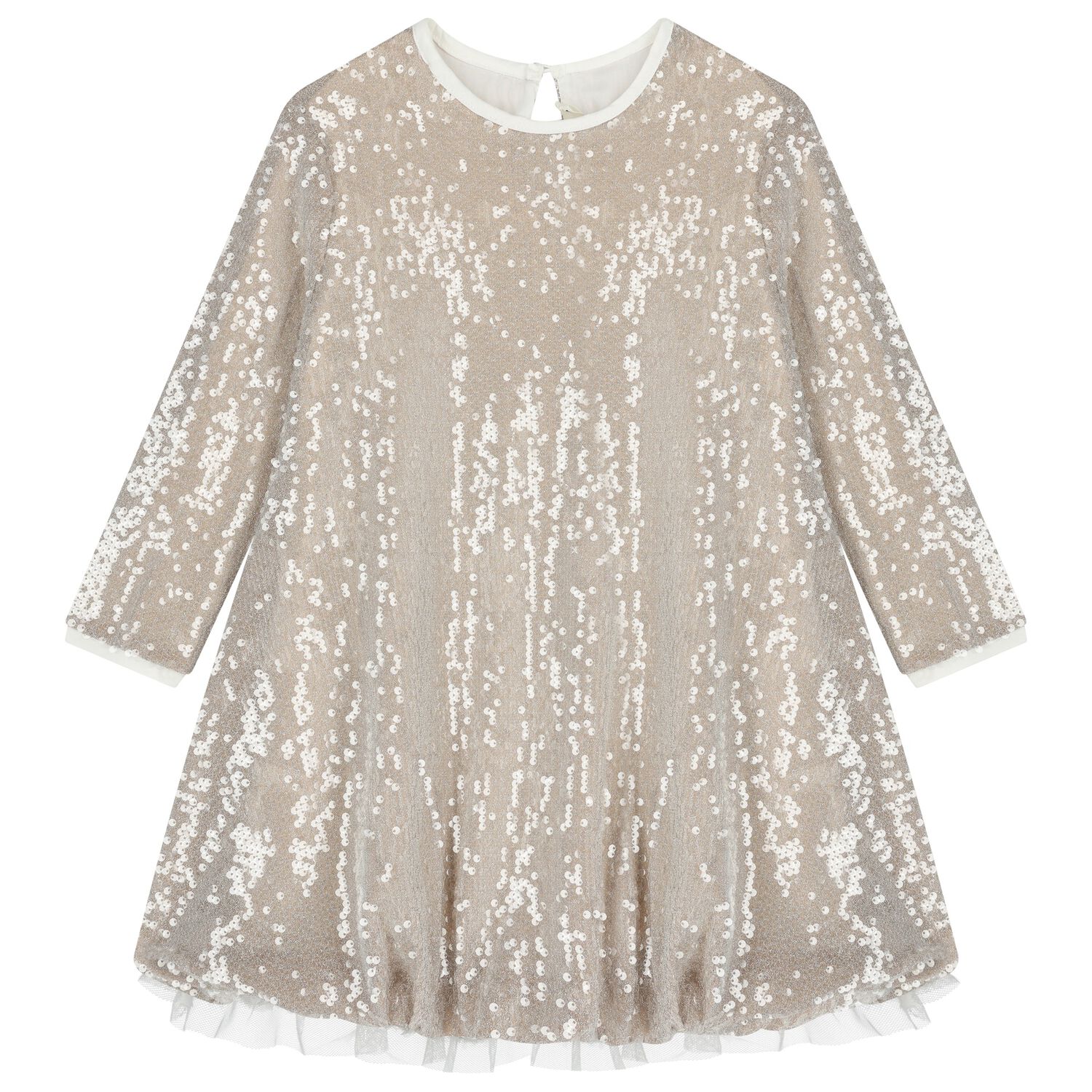 Girls Gold & Silver Embellished Dress, 1, hi-res image number null