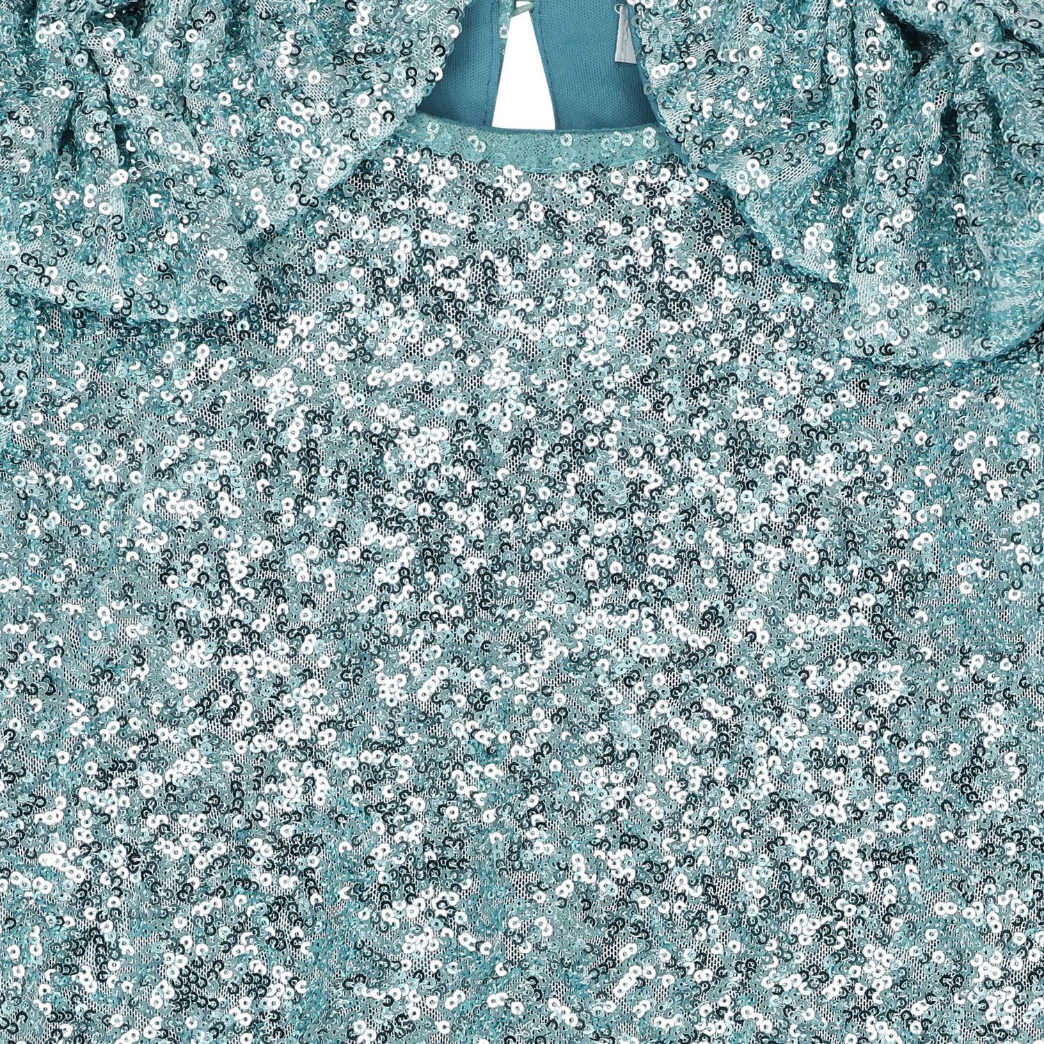 Girls Aqua Embellished Sequin Skirt Set , 1, hi-res