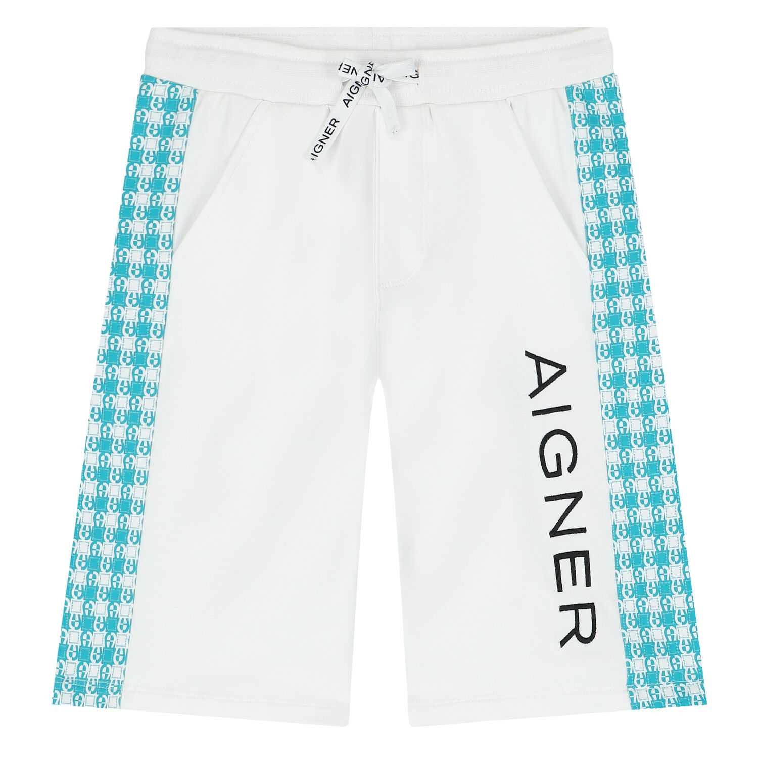 Boys White Logo Shorts, 1, hi-res image number null