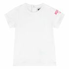 طقم دنغري وتيشيرت باللون الابيض والزهرى, 3, hi-res