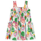 Girls Ivory Animals & Leaves Dress, 1, hi-res