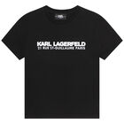 Boys Black Logo T-Shirt, 1, hi-res