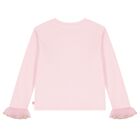 Girls Pink Heart Long Sleeve Top, 1, hi-res