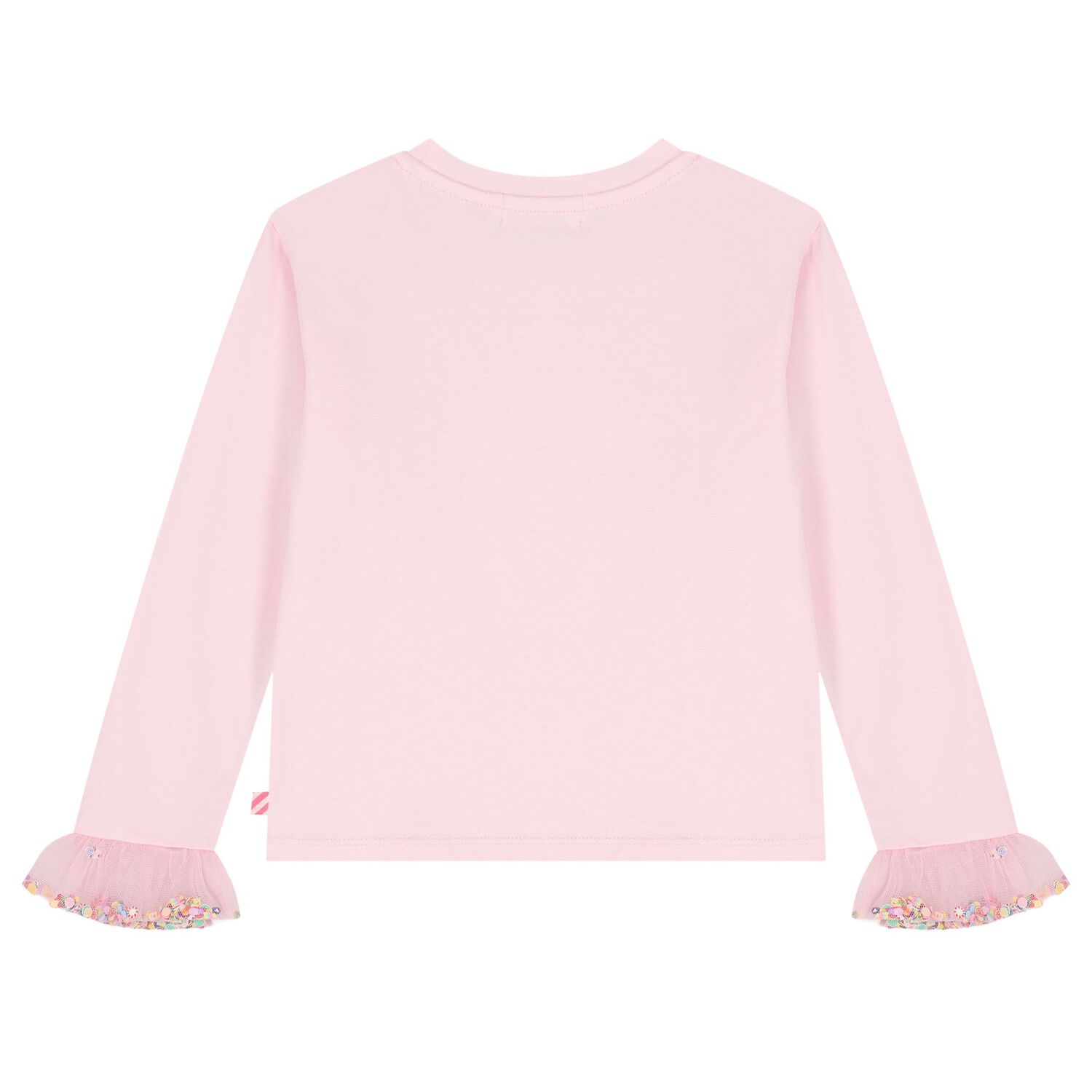 Girls Pink Heart Long Sleeve Top, 1, hi-res