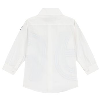 Boys White Logo Shirt