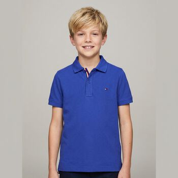 Boys Blue Logo Polo Shirt