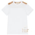 طقم شورت أولاد بطبعة خريطة باللون البيج و الأبيض, 1, hi-res