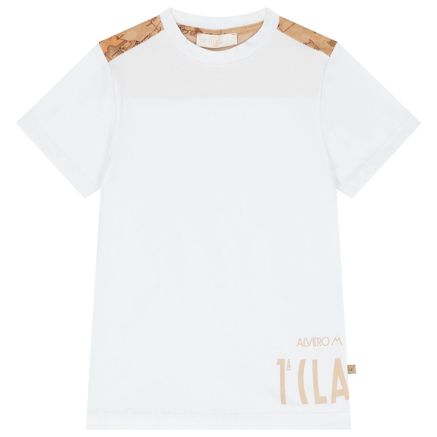 طقم شورت أولاد بطبعة خريطة باللون البيج و الأبيض, 1, hi-res image number null