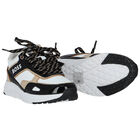 حذاء رياضى بنات بالشعار باللون الاسود والابيض, 1, hi-res