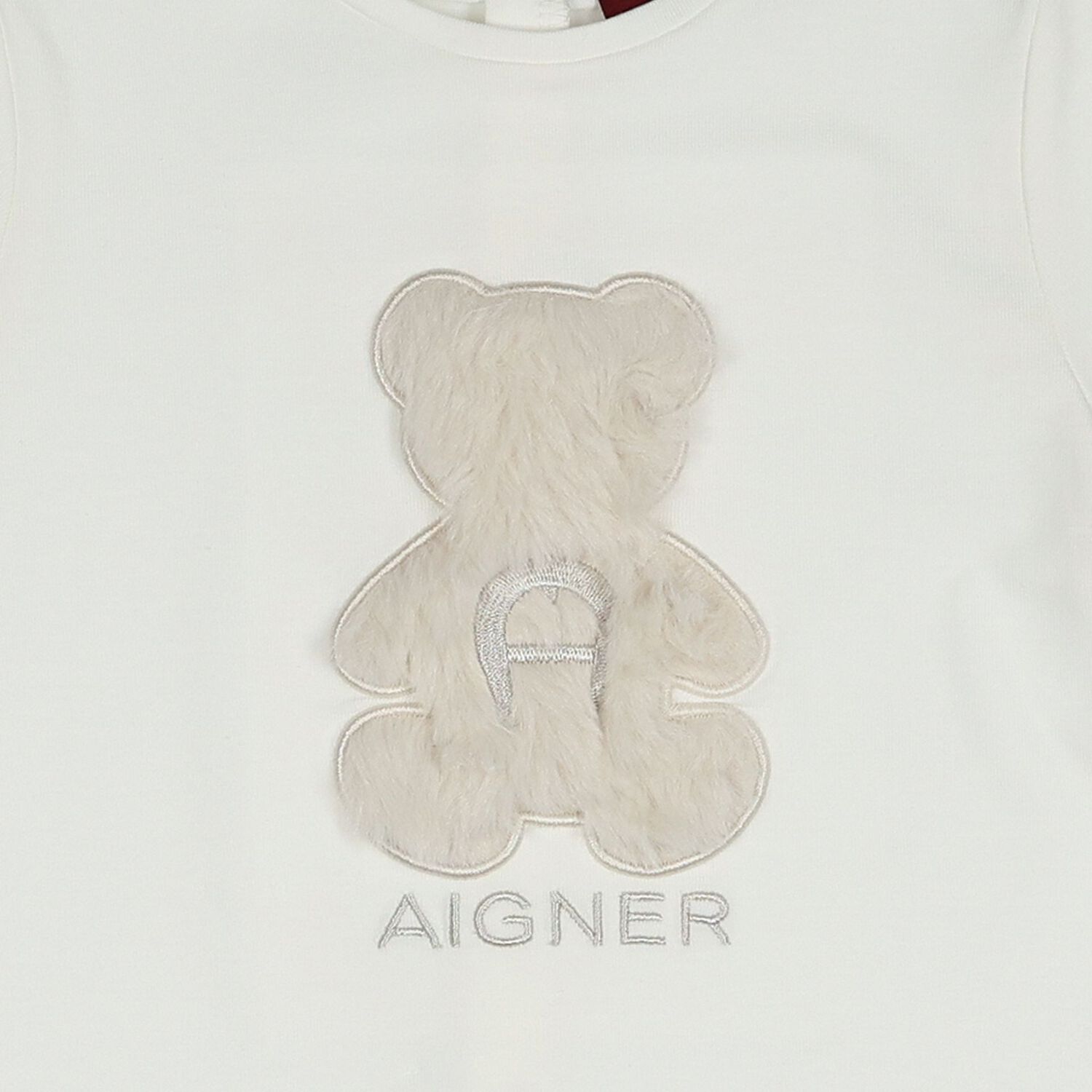 Younger Girls Ivory Faux Fur Teddy Bear Dress, 1, hi-res