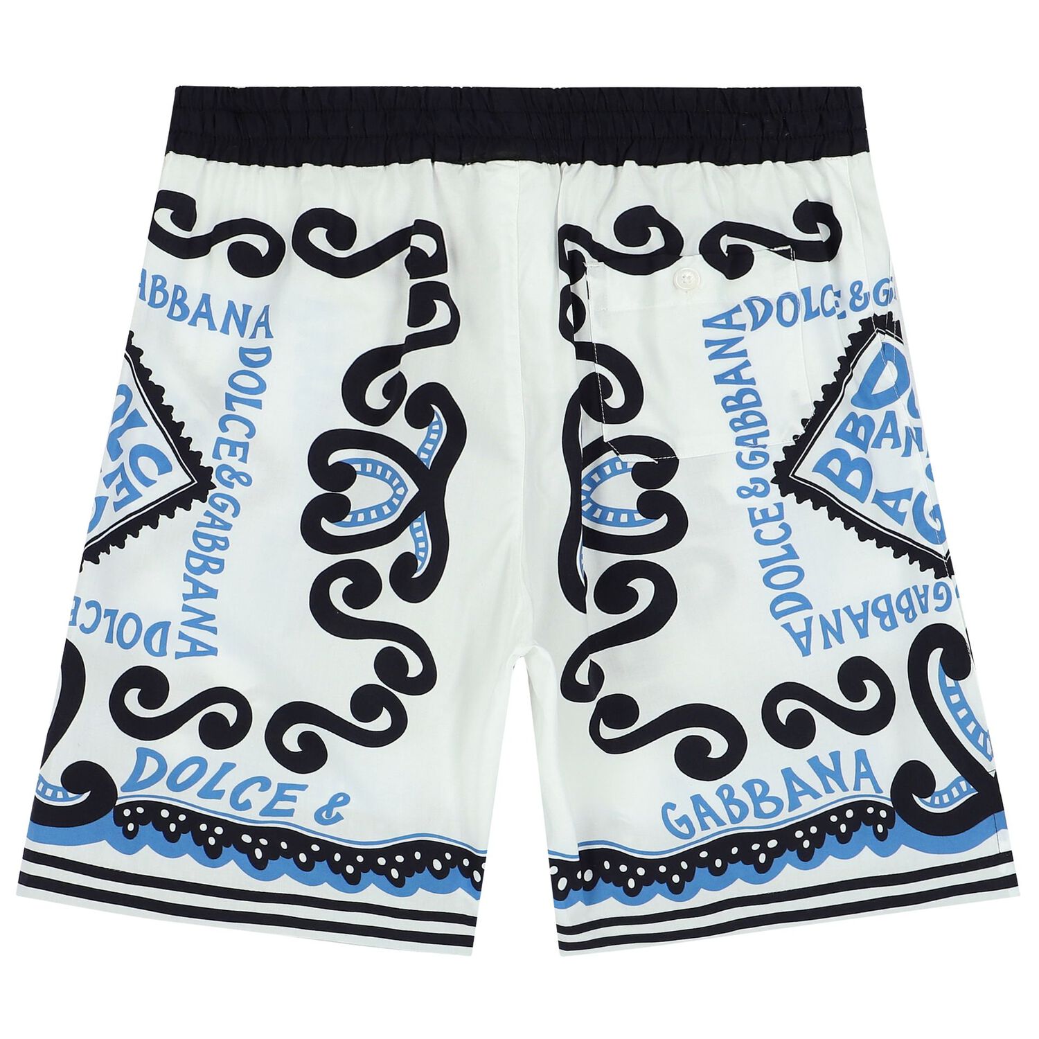 White & Blue Logo Marina Shorts, 1, hi-res image number null