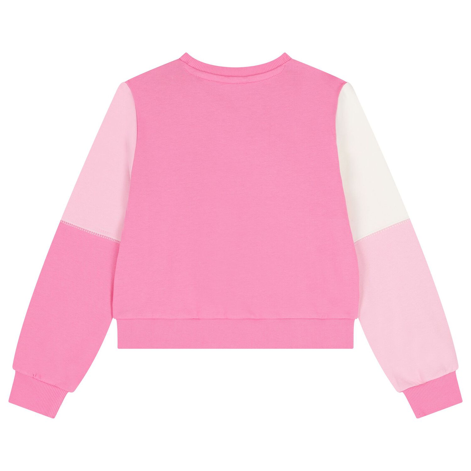 سويت شيرت وردي بشعار للبنات, 1, hi-res