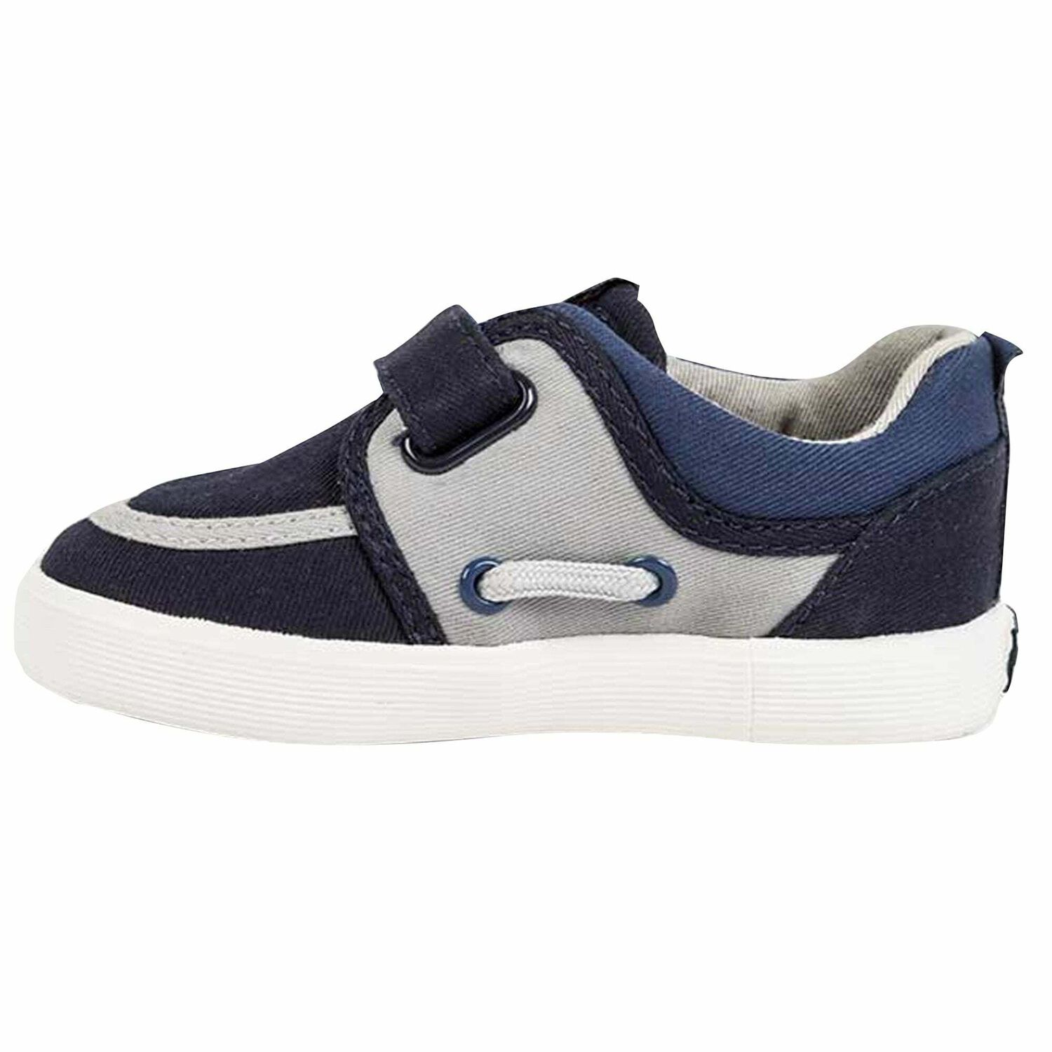 Younger Boys Blue Canvas Trainers, 1, hi-res