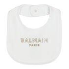 White Logo Babygrow Set, 1, hi-res