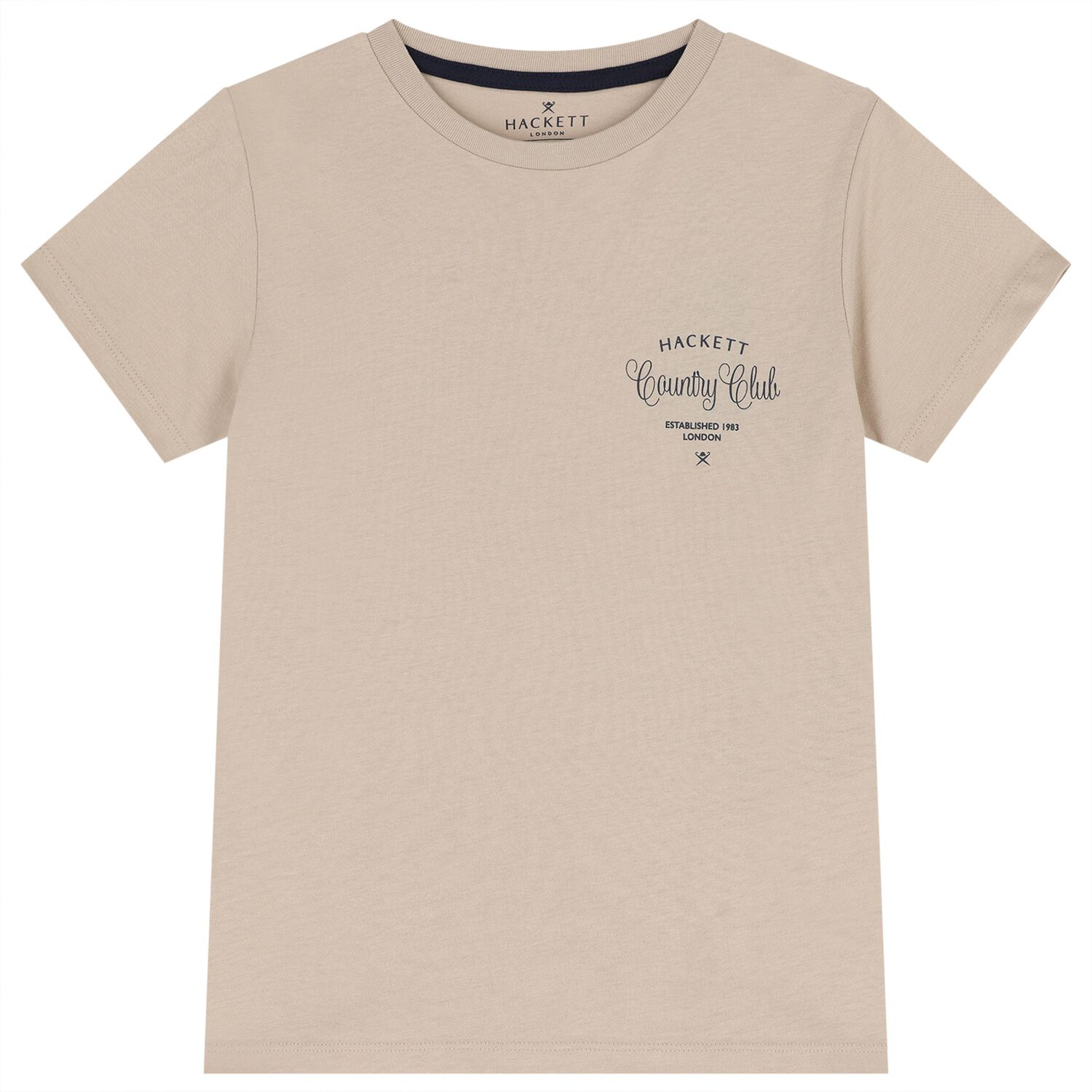 Boys Beige Logo T-Shirt, 2, hi-res