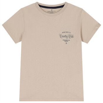 Boys Beige Logo T-Shirt