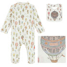 White Hot Air Balloons Babygrow Gift Set, 1, hi-res