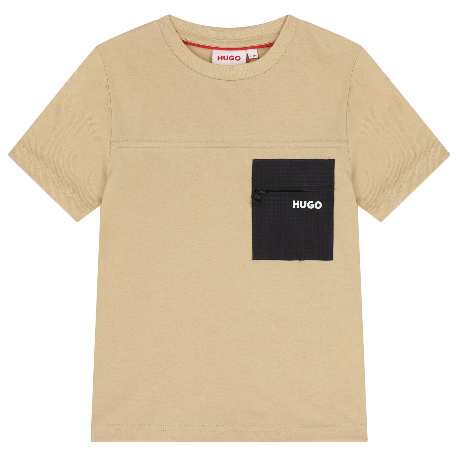 Boys Beige Logo T-Shirt, 2, hi-res image number null