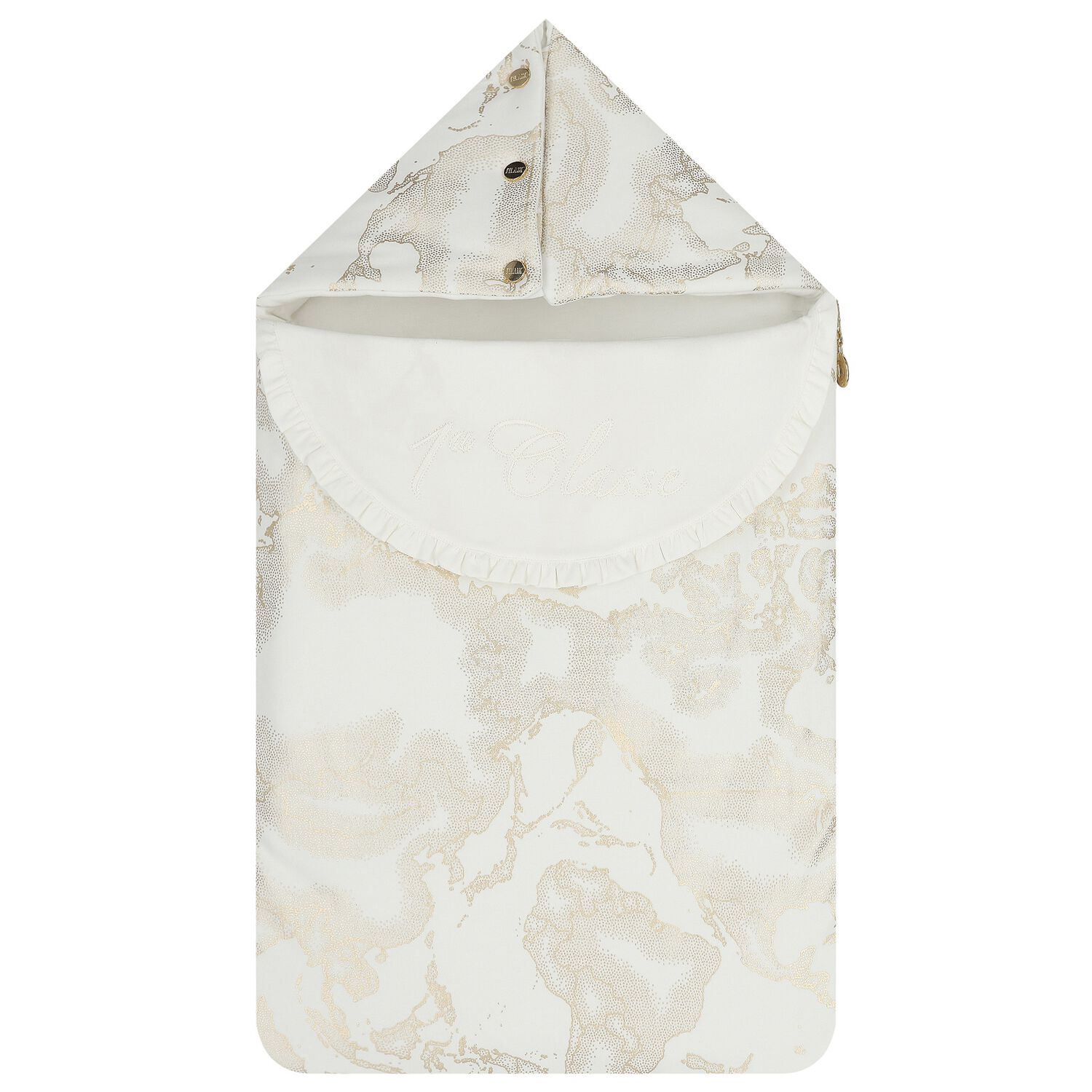 مهد خريطة جغرافية باللون الأبيض و الذهبي للفتيات , 1, hi-res