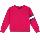 Girls Pink Logo Sweatshirt, 1, hi-res
