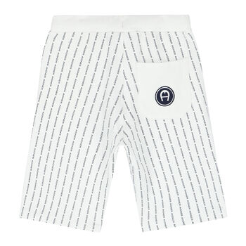 Boys White Logo Shorts