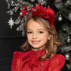 Girls Red Feather Headband, 1, hi-res