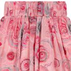 Girls Pink Logo Spiral Skirt, 1, hi-res