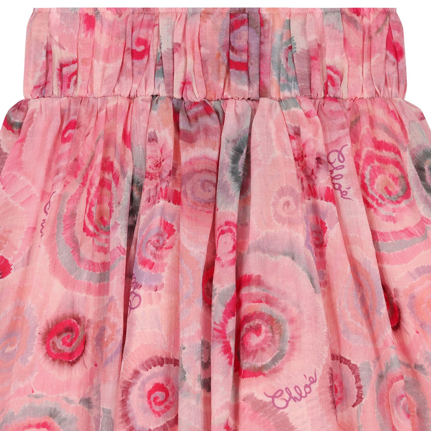 Girls Pink Logo Spiral Skirt, 1, hi-res