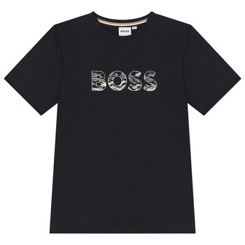 Boys Black Logo T-Shirt