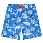 Boys Blue Swim Shorts, 1, hi-res