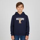 Navy Blue Teddy Bear Logo Hooded Top, 2, hi-res