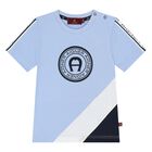 Younger Boys Blue Logo T-Shirt, 2, hi-res