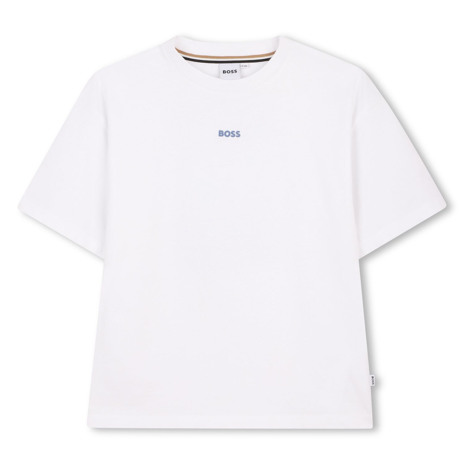 Boys White Logo T-Shirt, 1, hi-res