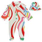 Baby Girls Ivory Marmo Babygrow Set, 1, hi-res