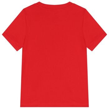 تيشيرت بالشعار باللون الاحمر للاولاد