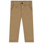 Younger Boys Beige Trousers, 1, hi-res