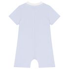 Baby Boys Blue Logo Romper, 1, hi-res