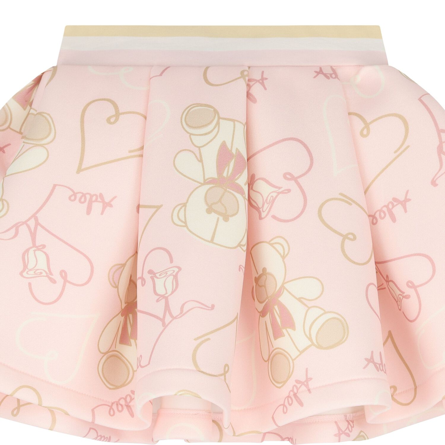 Girls White & Pink Logo Skirt Set , 1, hi-res image number null