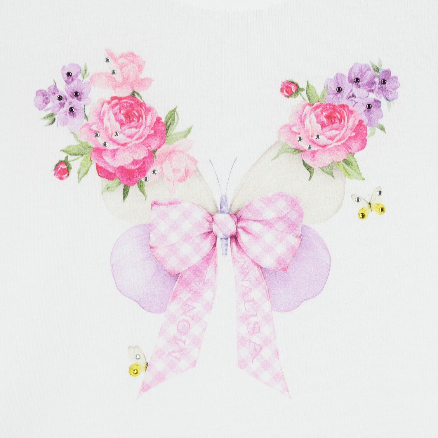 Girls White & Pink Floral Dress, 1, hi-res