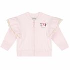 Younger Girls Pink Rose Zip Up Top, 1, hi-res