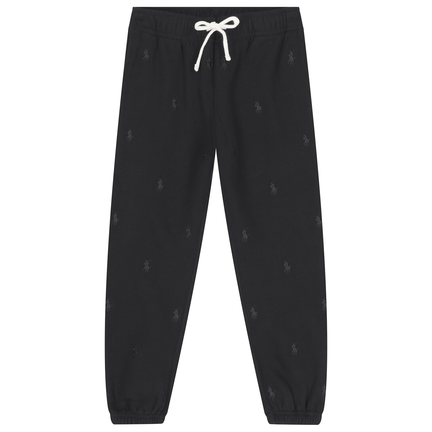 Girls Black Logo Joggers, 1, hi-res