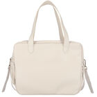 Beige Faux Leather Baby Changing Bag, 1, hi-res